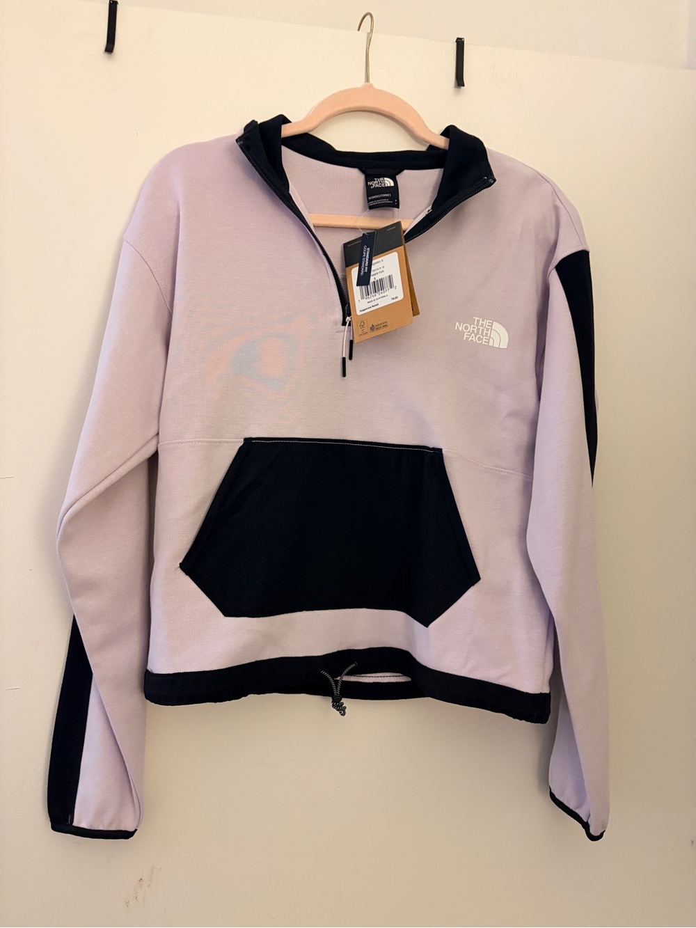 The North Face Women's Lavender Pullover Half-Zip with Black Trim